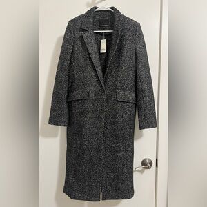 NWT Banana Republic Tweed One-Button Coat Topcoat Size XS